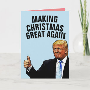 GRAPPIGE TRUMP KERSTKAARTEN, AMERIKA GROOT MAKEN KAART