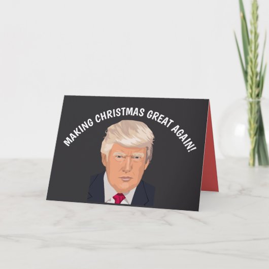 GRAPPIGE TRUMP KERSTKAARTEN FEESTDAGEN KAART (Voorkant)