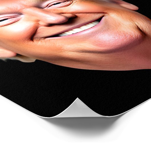 Grappige Trump Kerstman Hoed Donald Trump Kerst Ni Poster (Hoek)