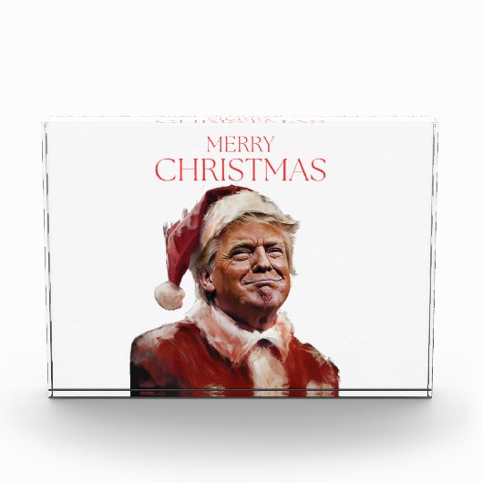 Grappige Trump Kerstman Kaart Fotoblokken (Voorkant)