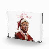 Grappige Trump Kerstman Kaart Fotoblokken (Rechts)