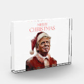 Grappige Trump Kerstman Kaart Fotoblokken (Links)