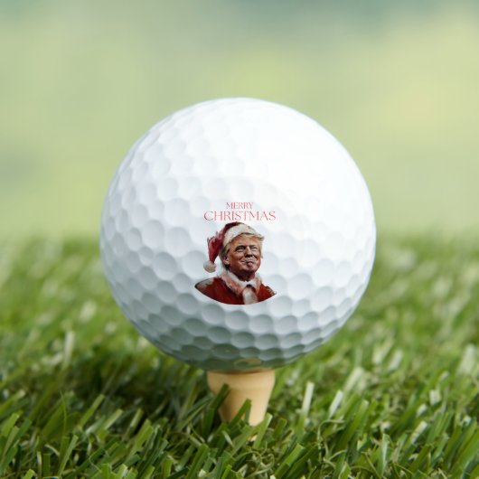 Grappige Trump Kerstman Kaart Golfballen (Insitu Shirt)