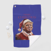 Grappige Trump Kerstman Kaart Golfhanddoek (Insitu)