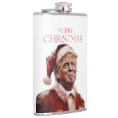Grappige Trump Kerstman Kaart Heupfles (Rechts)
