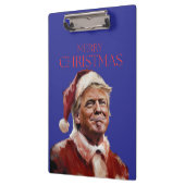 Grappige Trump Kerstman Kaart Klembord (Links)