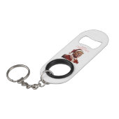 Grappige Trump Kerstman Kaart Mini Flessenopener (Voorkant Gekanteld)