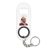 Grappige Trump Kerstman Kaart Mini Flessenopener (Achterkant)
