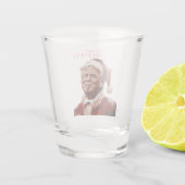 Grappige Trump Kerstman Kaart Shot Glas (Achterkant)