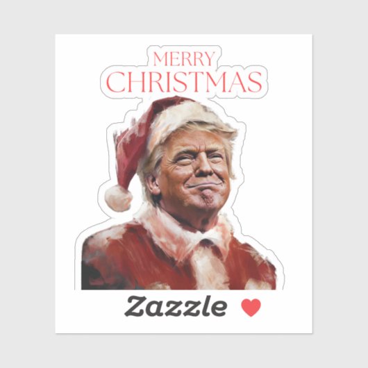Grappige Trump Kerstman Kaart Sticker (Vel)