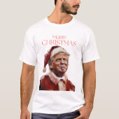 Grappige Trump Kerstman Kaart T-shirt (Voorkant)