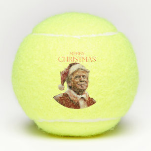 Grappige Trump Kerstman Kaart Tennisballen