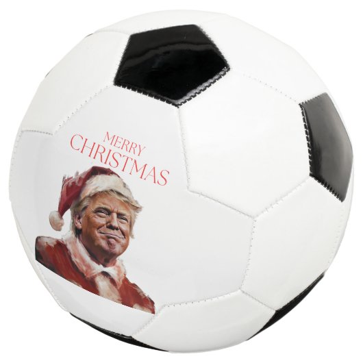 Grappige Trump Kerstman Kaart Voetbal (Drie kwart)