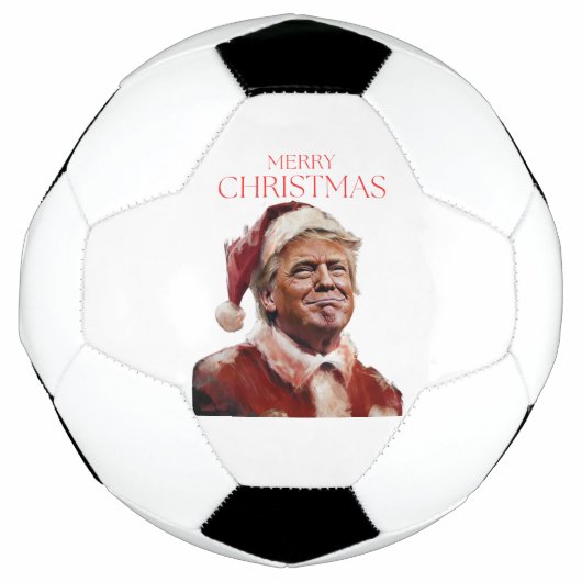Grappige Trump Kerstman Kaart Voetbal (Voorkant)