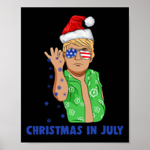 Grappige Trump Kerstman Zout Kerstmis In Juli Gif Poster