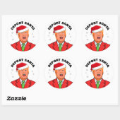 Grappige Trump Kerstmis Deport Santa Ronde Sticker (Vel)