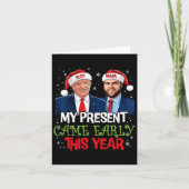 Grappige Trump Kerstmis kwam begin dit jaar 2024 1 Kaart (Voorkant)