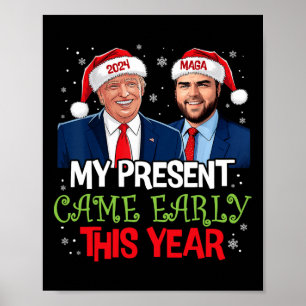 Grappige Trump Kerstmis kwam begin dit jaar 2024 1 Poster