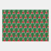 Grappige Trump Kerstmuts Ik zal thuis zijn voor Ke Inpakpapier Vel (Voorkant 3)