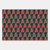 Grappige Trump Kerstmuts Ik zal thuis zijn voor Ke Inpakpapier Vel (Voorkant)