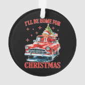 Grappige Trump Kerstmuts Ik zal thuis zijn voor Ke Ornament (achterkant)