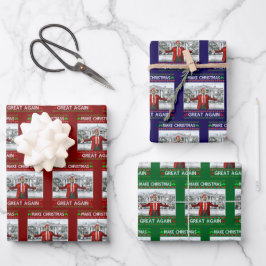 Grappige Trump kerstmuts maken kerst weer geweldig Inpakpapier Vel