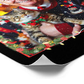 Grappige Trump Kerstmuts Voor Kattenliefhebbers Poster (Hoek)