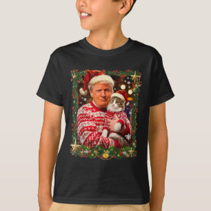 Grappige Trump kersttrui voor kattenliefhebbers Xm T-shirt