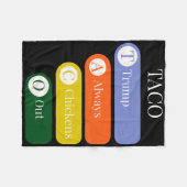 Grappige Trump kipt altijd uit de taco-handel Fleece Deken (Voorkant (Horizontaal))