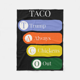 Grappige Trump kipt altijd uit de taco-handel Fleece Deken