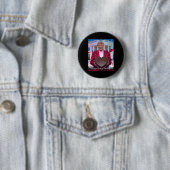 Grappige Trump Knuffel Chocolade Hart 14 Februari  Ronde Button 5,7 Cm (In situ)