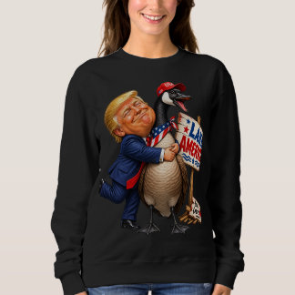 Grappige Trump Knuffel Gans Meer Amerika Politiek Trui