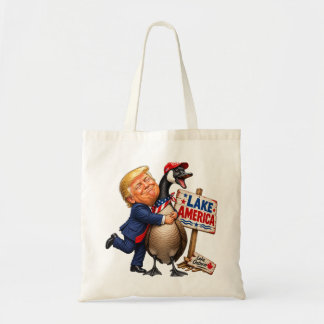Grappige Trump Knuffelende Gans Meer Amerika Polit Tote Bag