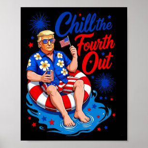 Grappige Trump Koelt De Vierde Uit  Poster
