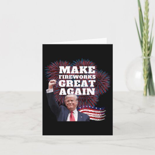 Grappige Trump Laat Vuurwerk Groot Zondermeer Nieu Kaart (Voorkant)