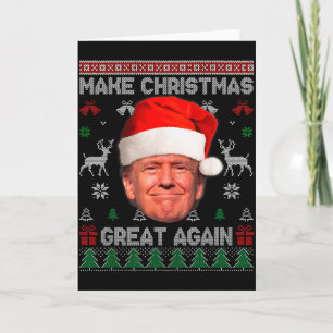 Grappige Trump Lelijke Trui Maak Kerstmis Weer Gro Kaart