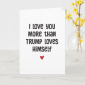 Grappige Trump Liefde Politieke Humor Valentijn Kaart (Gele Bloem)