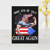 Grappige Trump Maak 4 juli weer Groot Trump Kaart (Gele Bloem)