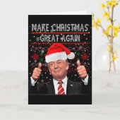 Grappige Trump Maak Kerstmis Groot Nog Een Mal Ugl Kaart (Gele Bloem)
