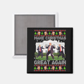 Grappige Trump Maak Kerstmis Groot Nog Een Mal Ugl Magneet (Voorkant / Achterkant)