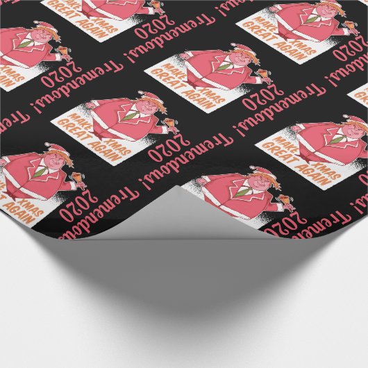 Grappige Trump Maak Kerstmis Weer Groot 2020 Aange Cadeaupapier (Hoek)