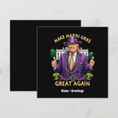 Grappige Trump "Maak Mardi Gras weer Groot" Kaart (Voorkant / Achterkant)
