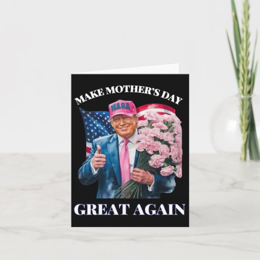Grappige Trump Maak Moederdag Weer Groot Bloem U Kaart (Voorkant)