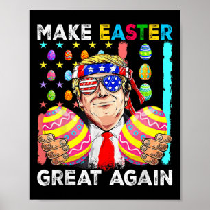 Grappige Trump Maak Pasen Weer Groot Bunny Jacht E Poster