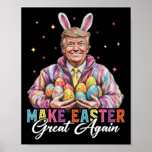 Grappige Trump Maak Pasen Weer Groot Konijn Jacht Poster
