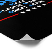 Grappige Trump Maak Plastic Rietjes Groot Opnieuw Poster (Hoek)