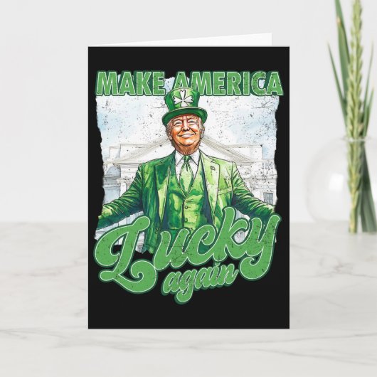 Grappige Trump Maak St Patrick's Day Weer Groot Ir Kaart (Voorkant)