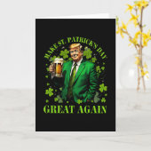 Grappige Trump Maak St Patrick's Day Weer Groot Ir Kaart (Gele Bloem)