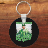 Grappige Trump Maak St Patrick's Day Weer Groot Ir Sleutelhanger (Voorkant)