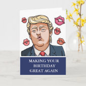 Grappige Trump maakt je verjaardag weer geweldig Kaart (Gele Bloem)
